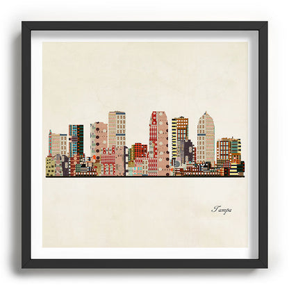 tampa skyline Framed Art Print Gallery Image 93