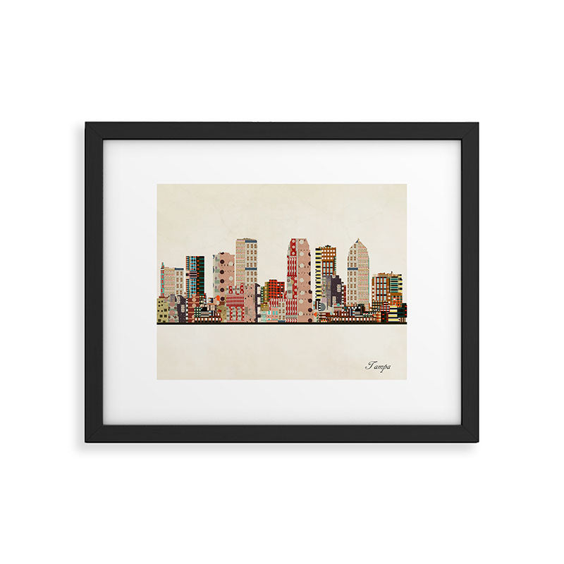 tampa skyline Framed Art Print Gallery Image 3