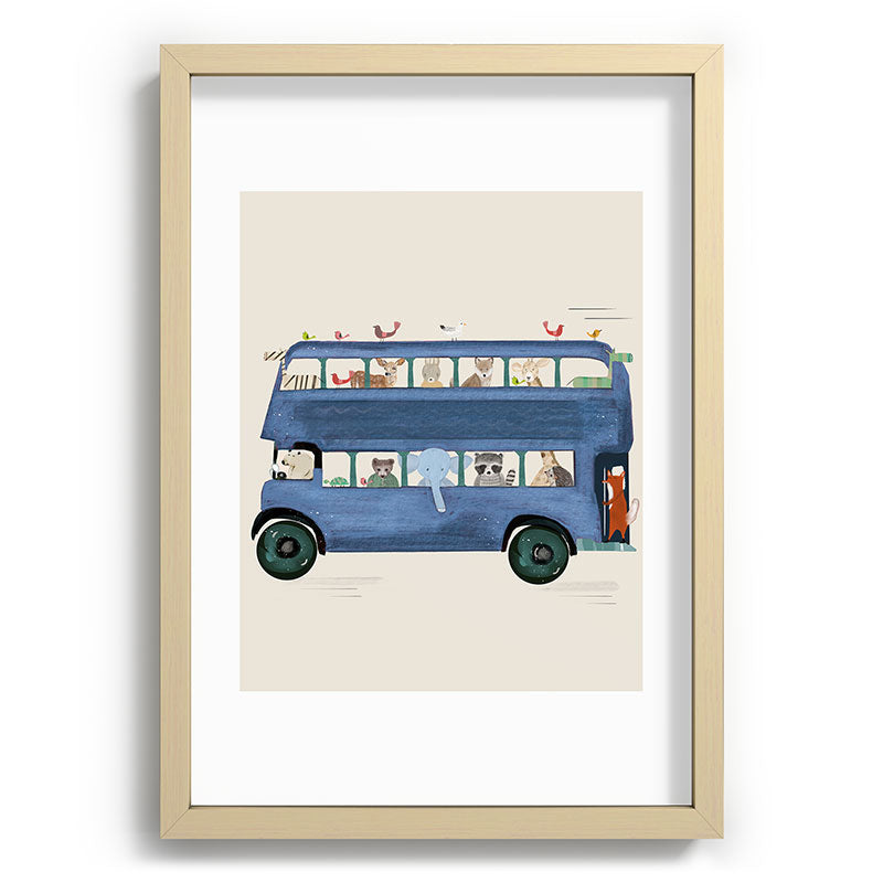 the big blue bus Framed Art Print Gallery Image 97