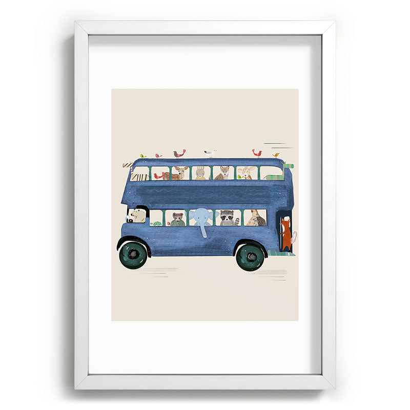 the big blue bus Framed Art Print Gallery Image 105