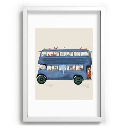 the big blue bus Framed Art Print Gallery Image 105