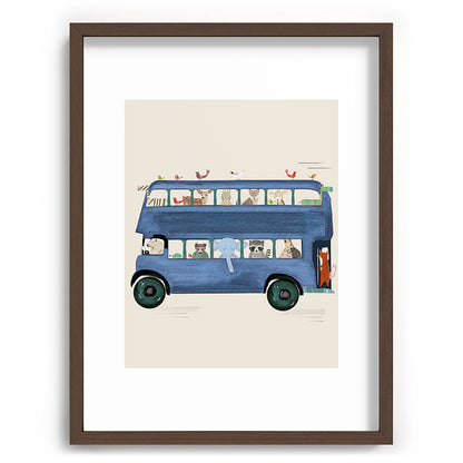the big blue bus Framed Art Print Gallery Image 92