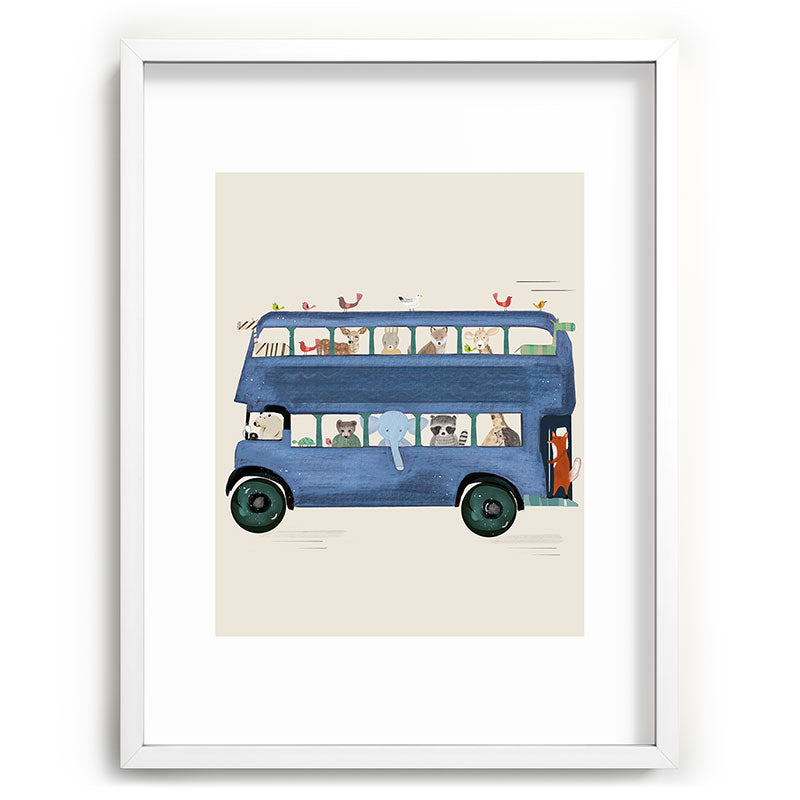 the big blue bus Framed Art Print Gallery Image 107