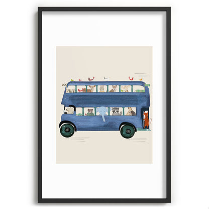 the big blue bus Framed Art Print Gallery Image 85