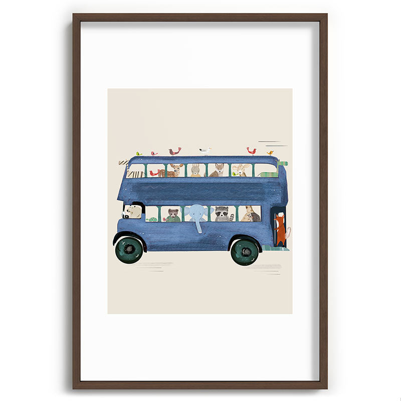 the big blue bus Framed Art Print Gallery Image 94