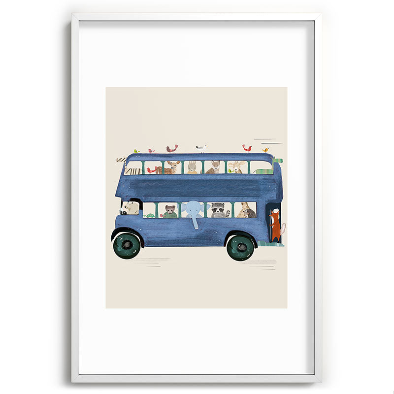 the big blue bus Framed Art Print Gallery Image 110
