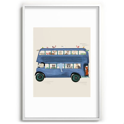 the big blue bus Framed Art Print Gallery Image 110
