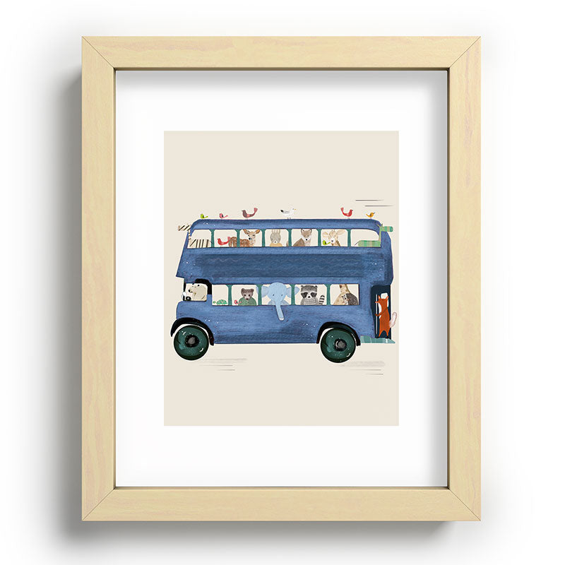 the big blue bus Framed Art Print Gallery Image 95