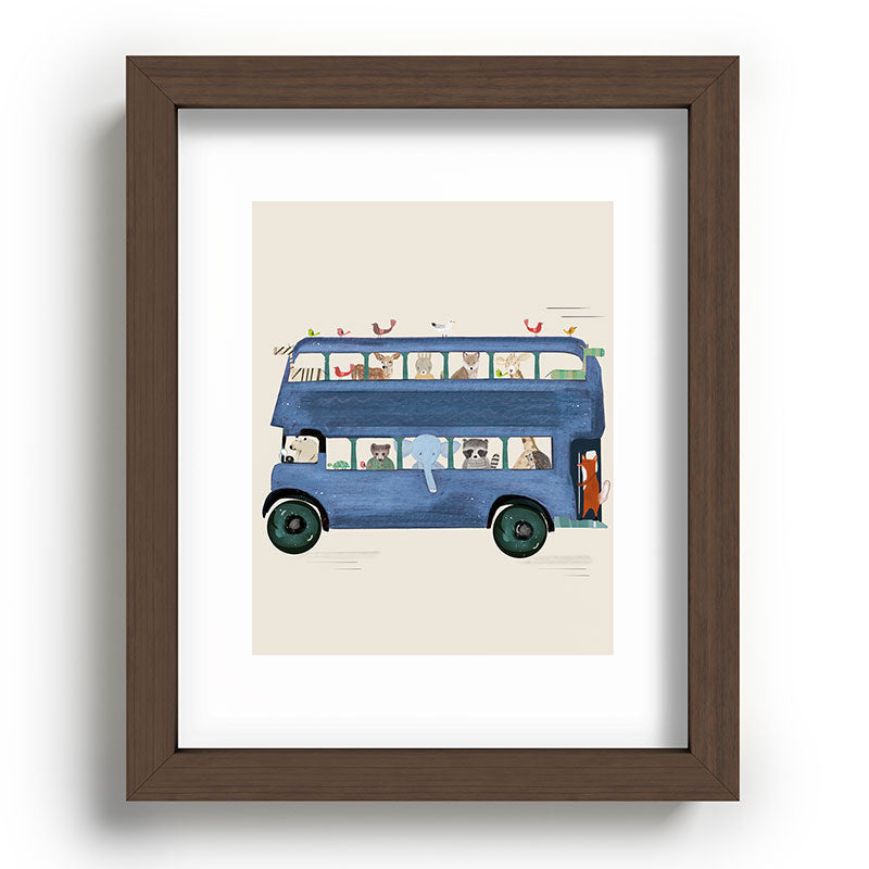 the big blue bus Framed Art Print Gallery Image 88