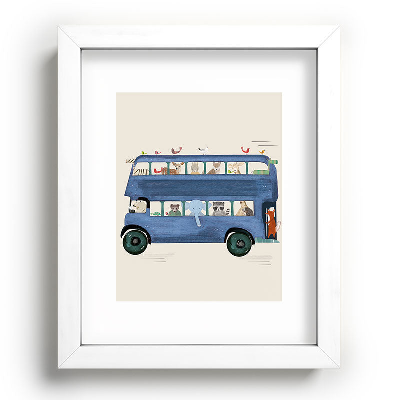 the big blue bus Framed Art Print Gallery Image 103