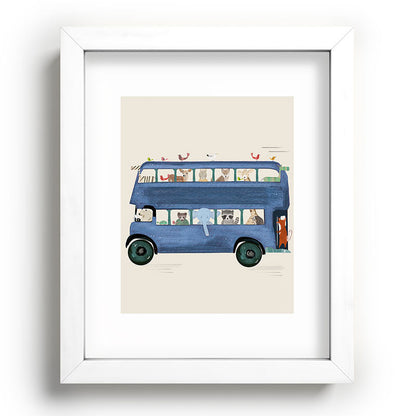 the big blue bus Framed Art Print Gallery Image 103
