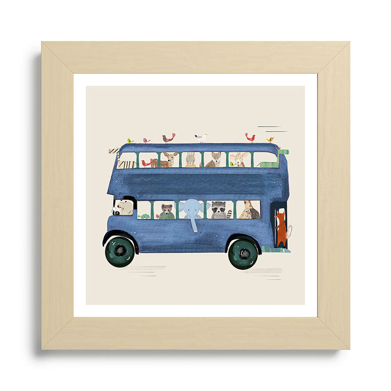 the big blue bus Framed Art Print Gallery Image 68