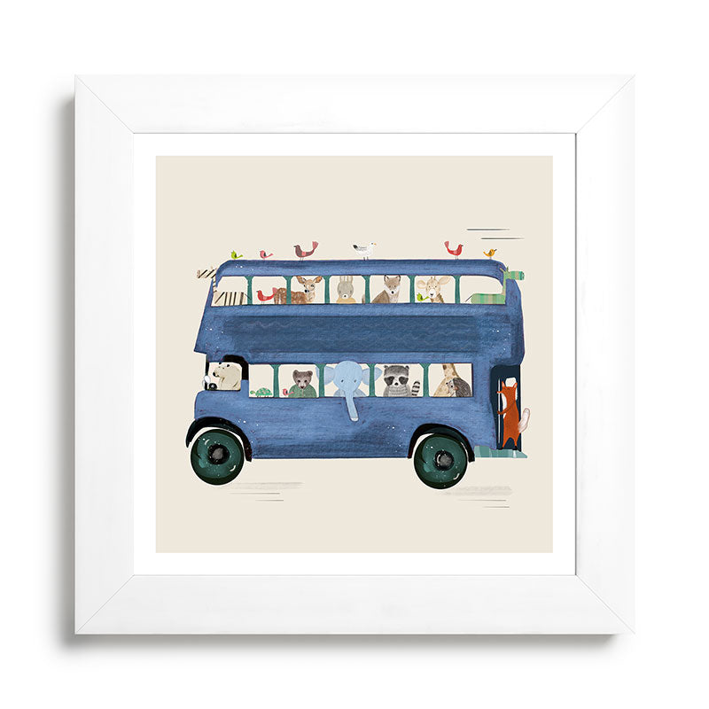 the big blue bus Framed Art Print Gallery Image 79