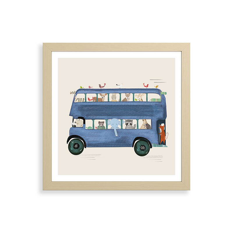 the big blue bus Framed Art Print Gallery Image 71
