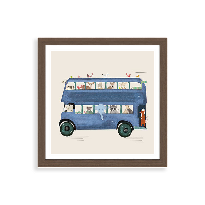 the big blue bus Framed Art Print Gallery Image 60