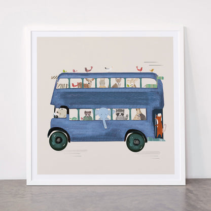 the big blue bus Framed Art Print Gallery Image 87