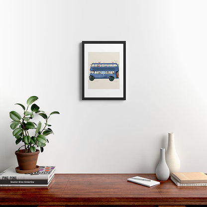 the big blue bus Framed Art Print Gallery Image 4