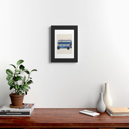 the big blue bus Framed Art Print Gallery Image 42