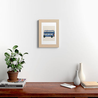 the big blue bus Framed Art Print Gallery Image 62