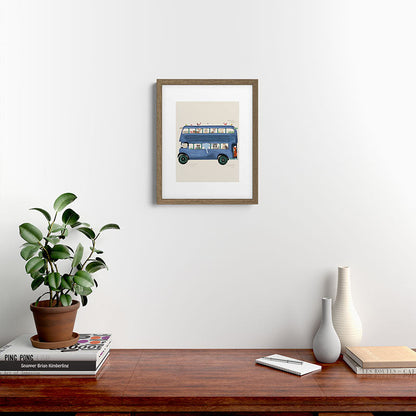 the big blue bus Framed Art Print Gallery Image 15