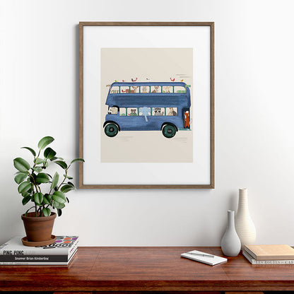 the big blue bus Framed Art Print Gallery Image 19