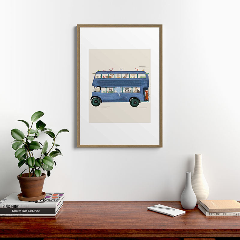 the big blue bus Framed Art Print Gallery Image 18