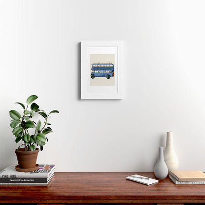the big blue bus Framed Art Print Gallery Image 72
