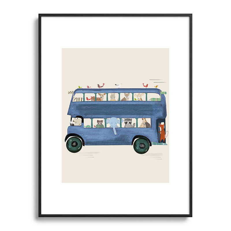 the big blue bus Framed Art Print Gallery Image 115