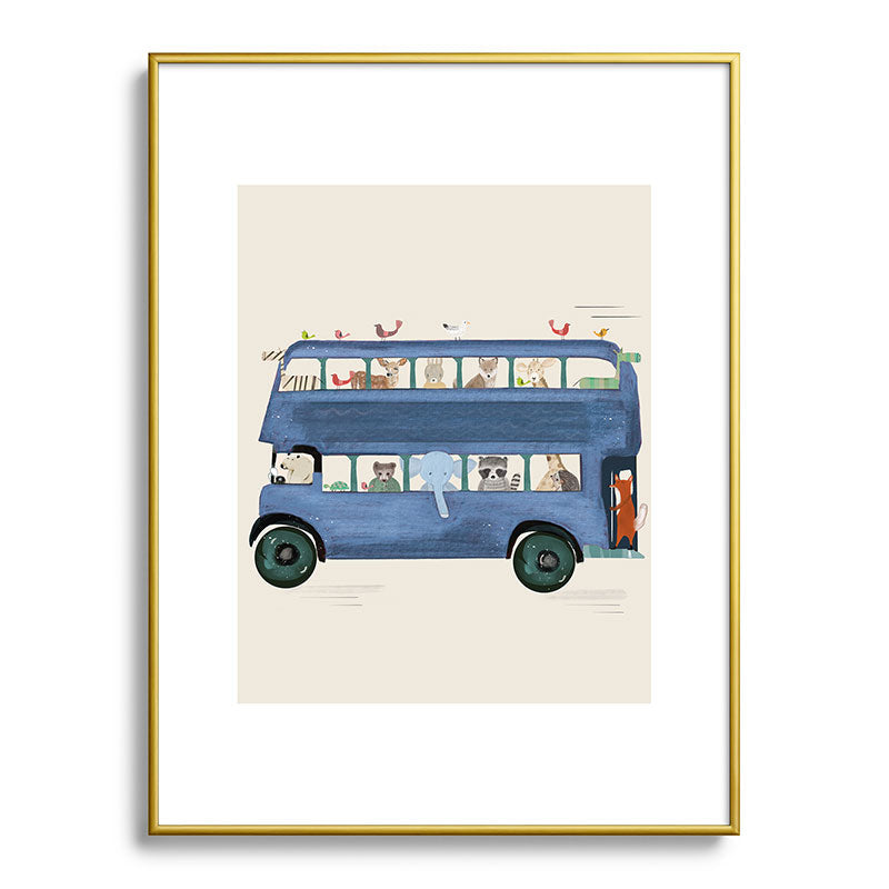 the big blue bus Framed Art Print Gallery Image 125