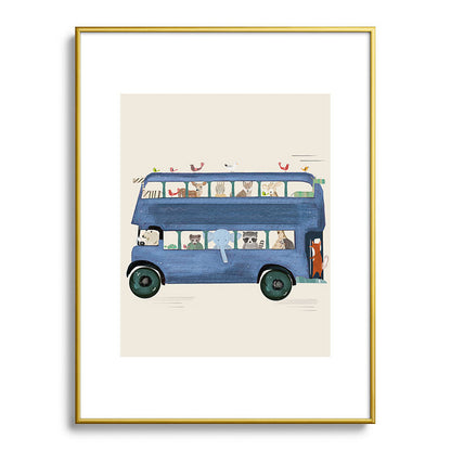 the big blue bus Framed Art Print Gallery Image 125