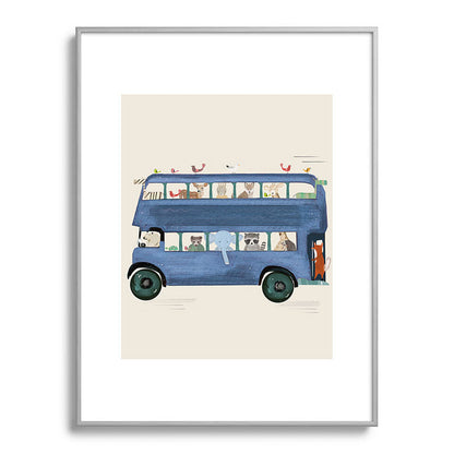 the big blue bus Framed Art Print Gallery Image 135