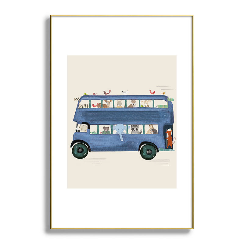 the big blue bus Framed Art Print Gallery Image 128