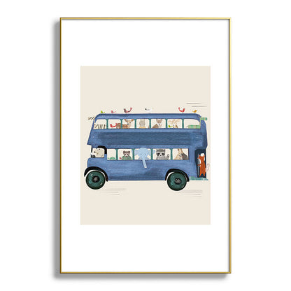 the big blue bus Framed Art Print Gallery Image 128