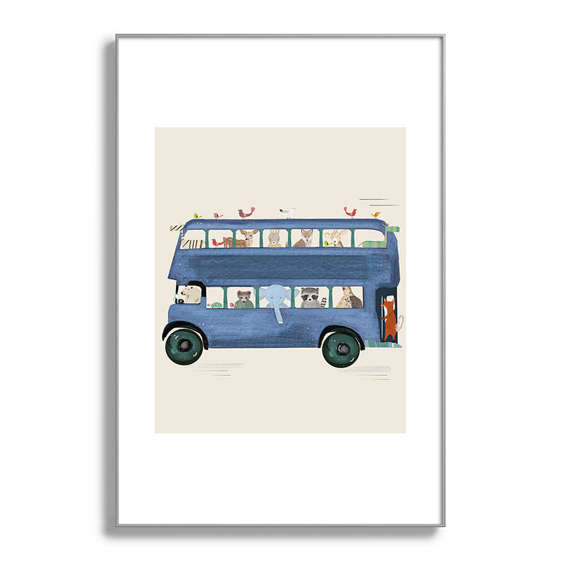 the big blue bus Framed Art Print Gallery Image 137