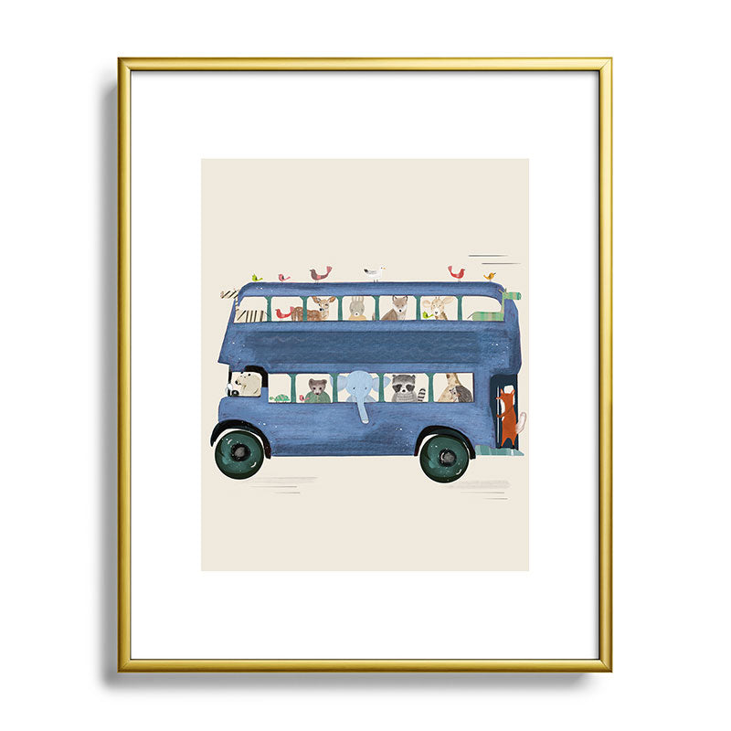 the big blue bus Framed Art Print Gallery Image 120