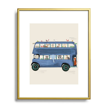 the big blue bus Framed Art Print Gallery Image 120