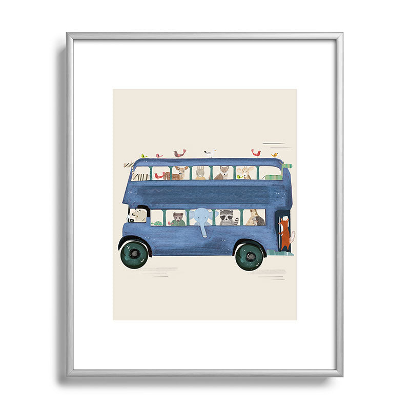 the big blue bus Framed Art Print Gallery Image 129