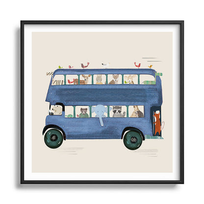 the big blue bus Framed Art Print Gallery Image 122
