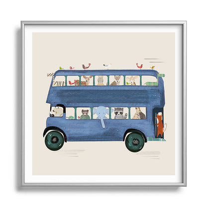 the big blue bus Framed Art Print Gallery Image 140