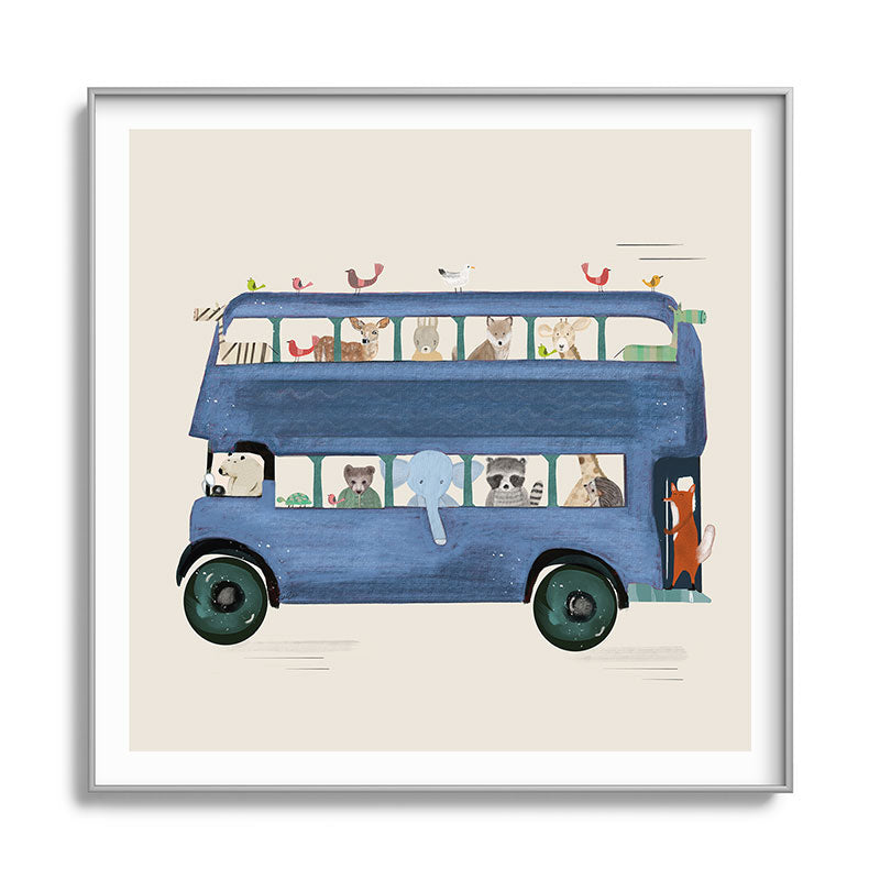 the big blue bus Framed Art Print Gallery Image 141