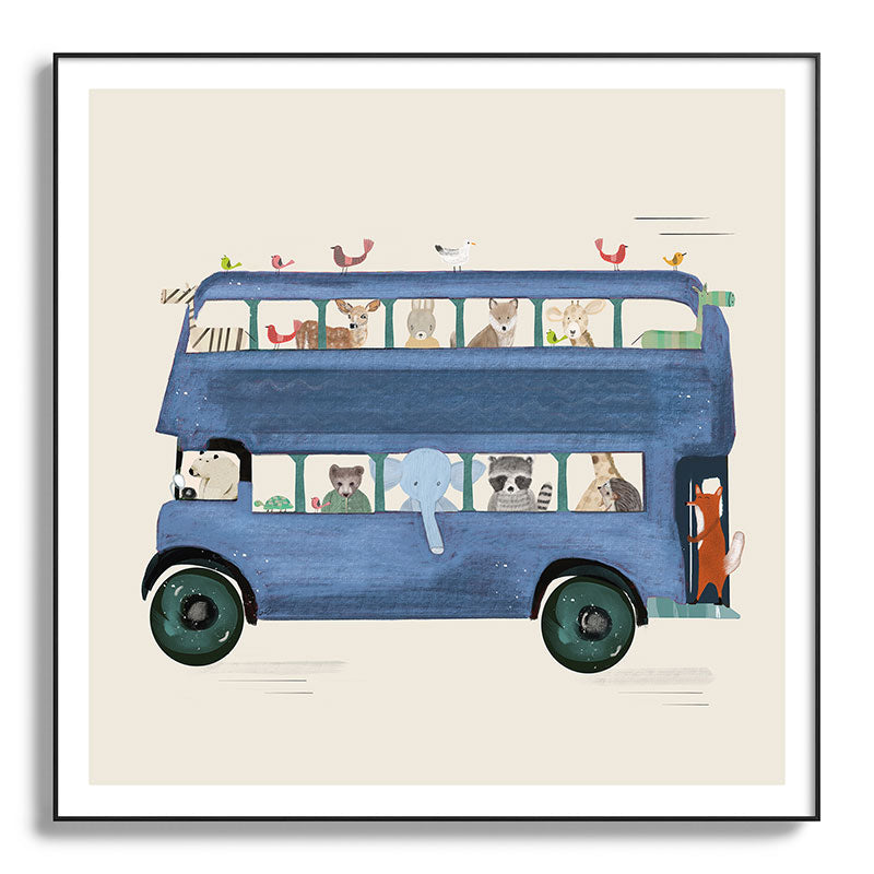 the big blue bus Framed Art Print Gallery Image 130