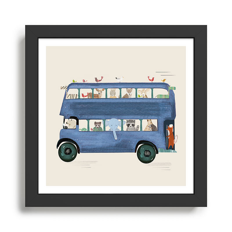 the big blue bus Framed Art Print Gallery Image 2