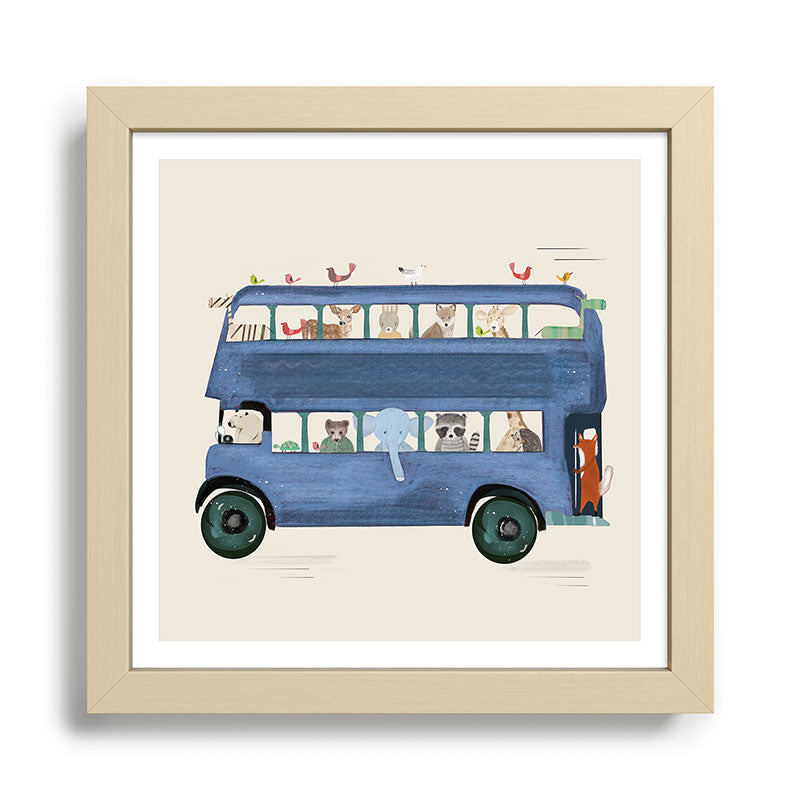 the big blue bus Framed Art Print Gallery Image 24