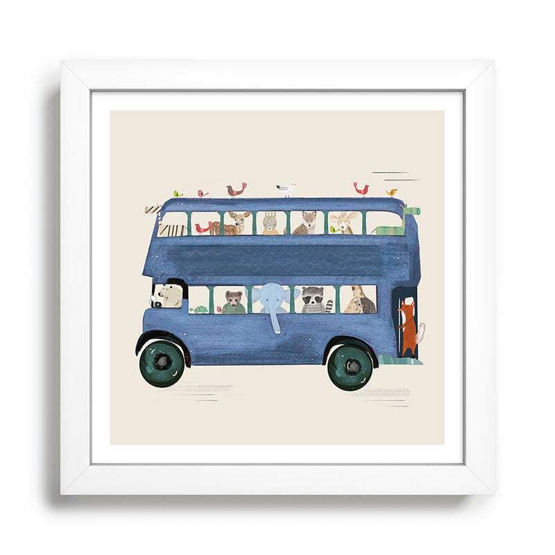 the big blue bus Framed Art Print Gallery Image 35