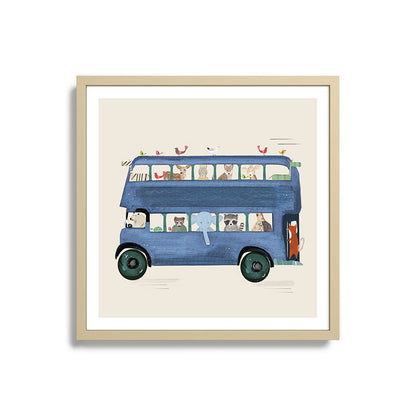 the big blue bus Framed Art Print Gallery Image 27