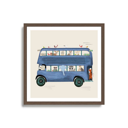 the big blue bus Framed Art Print Gallery Image 17