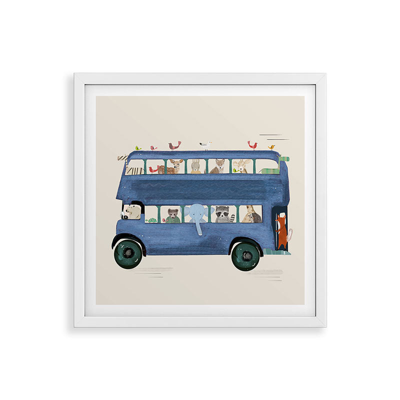 the big blue bus Framed Art Print Gallery Image 38