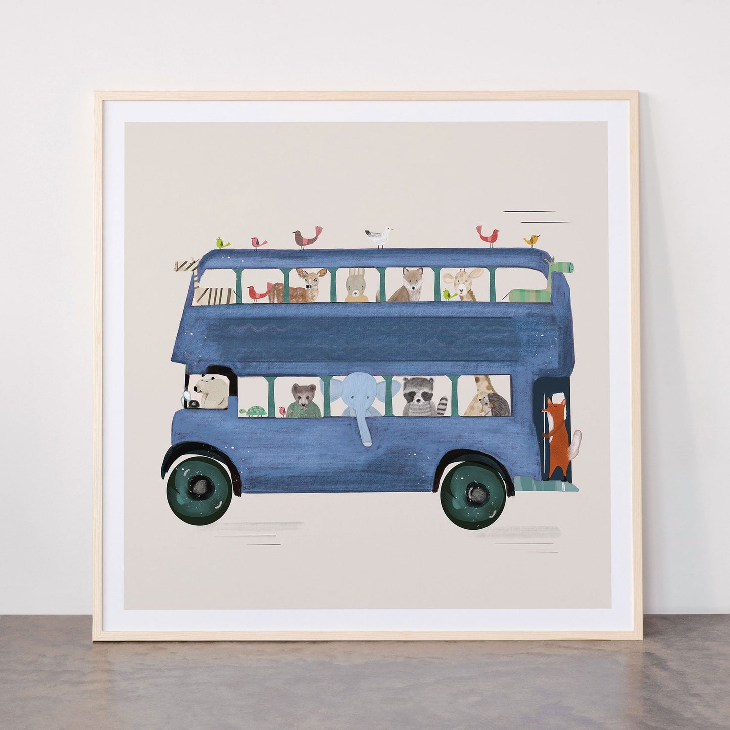 the big blue bus Framed Art Print Gallery Image 33