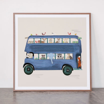 the big blue bus Framed Art Print Gallery Image 21