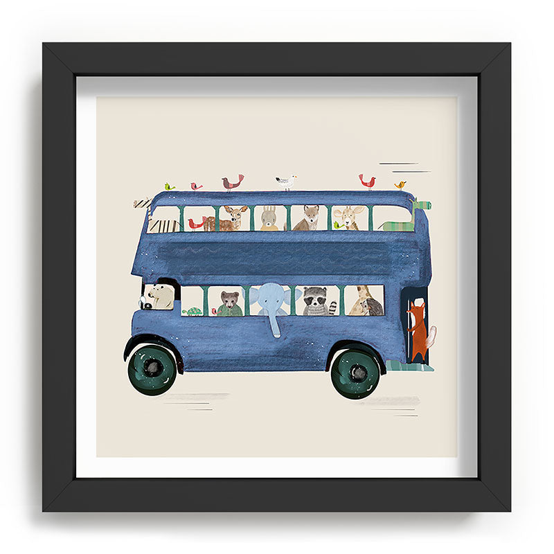 the big blue bus Framed Art Print Gallery Image 90